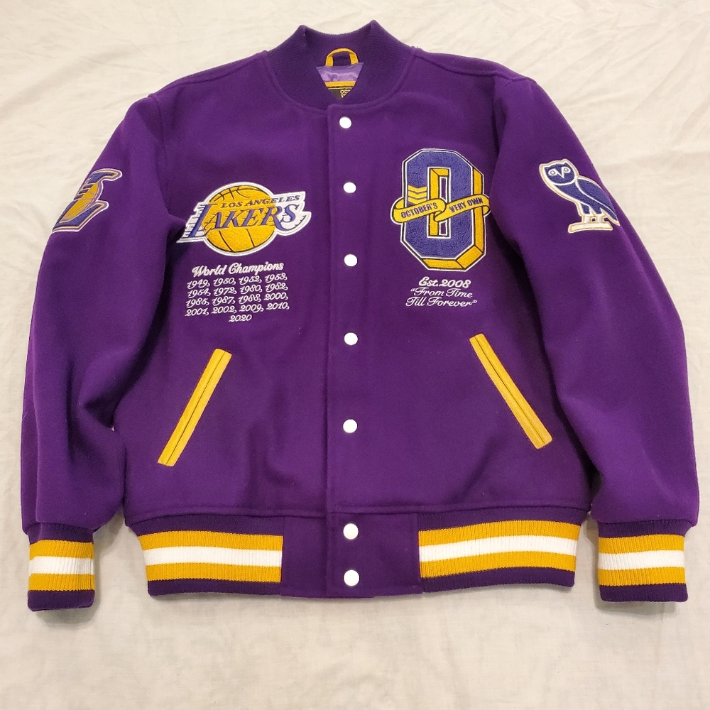 OVO X NBA Lakers Varsity Jacket Octobers Very Own